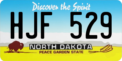 ND license plate HJF529