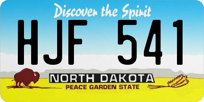 ND license plate HJF541