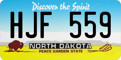 ND license plate HJF559
