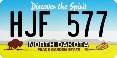 ND license plate HJF577