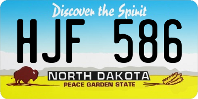 ND license plate HJF586