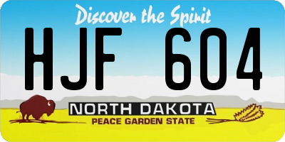 ND license plate HJF604
