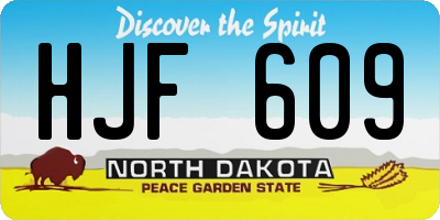 ND license plate HJF609