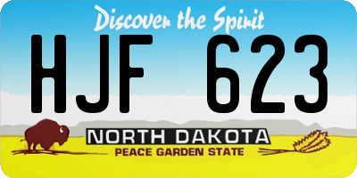 ND license plate HJF623