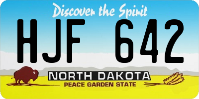 ND license plate HJF642