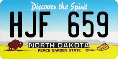 ND license plate HJF659