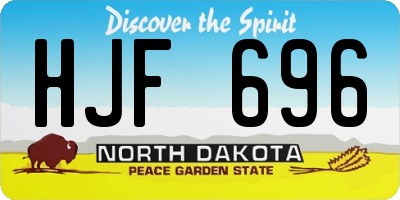 ND license plate HJF696