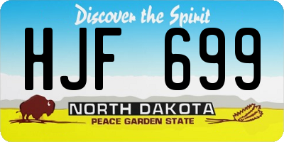 ND license plate HJF699