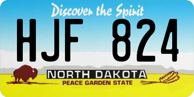 ND license plate HJF824