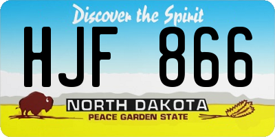 ND license plate HJF866