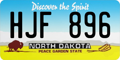 ND license plate HJF896