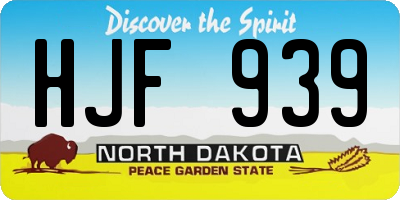 ND license plate HJF939
