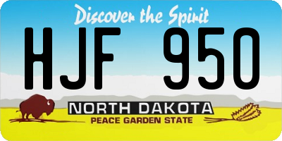 ND license plate HJF950