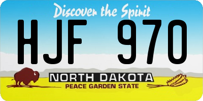 ND license plate HJF970