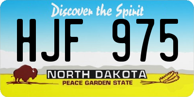 ND license plate HJF975