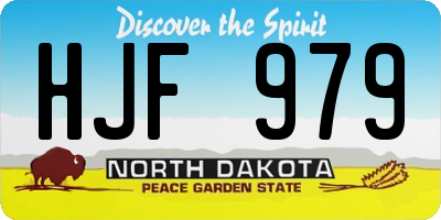 ND license plate HJF979
