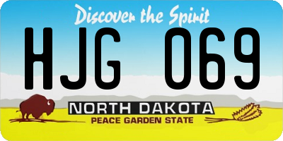 ND license plate HJG069