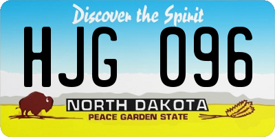ND license plate HJG096