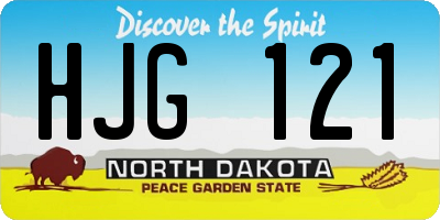 ND license plate HJG121