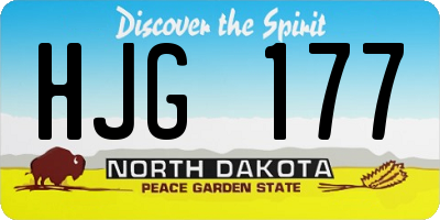ND license plate HJG177