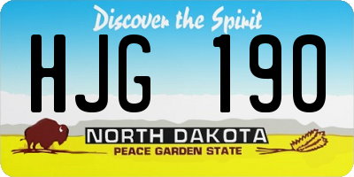 ND license plate HJG190