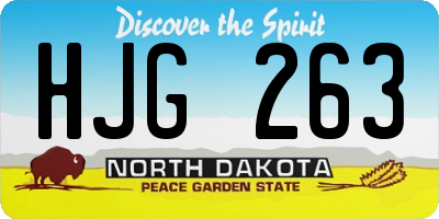 ND license plate HJG263
