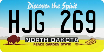 ND license plate HJG269