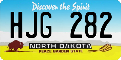 ND license plate HJG282