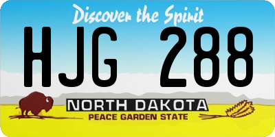 ND license plate HJG288