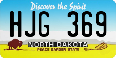 ND license plate HJG369