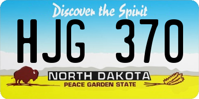 ND license plate HJG370