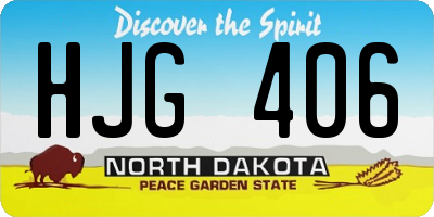 ND license plate HJG406