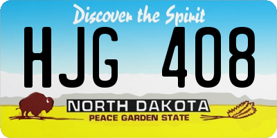 ND license plate HJG408