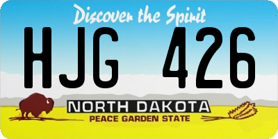 ND license plate HJG426