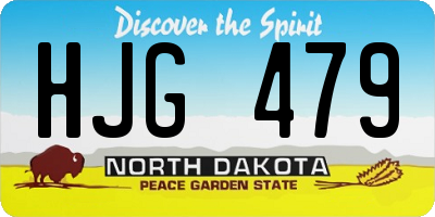 ND license plate HJG479