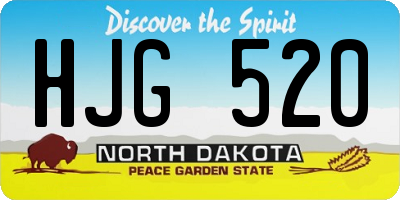 ND license plate HJG520