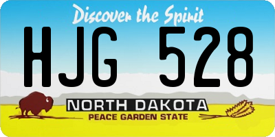 ND license plate HJG528