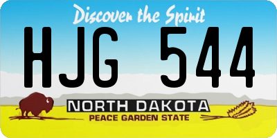 ND license plate HJG544