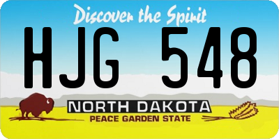 ND license plate HJG548
