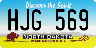ND license plate HJG569