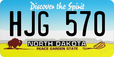ND license plate HJG570