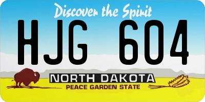 ND license plate HJG604