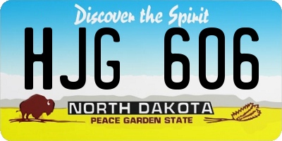 ND license plate HJG606