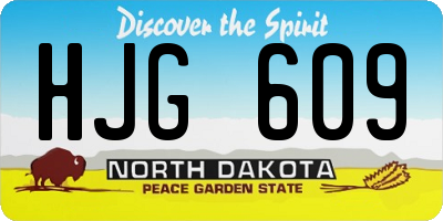 ND license plate HJG609