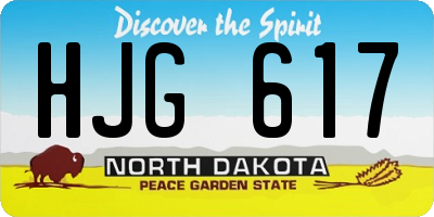 ND license plate HJG617