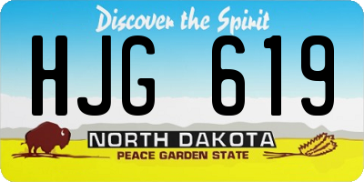 ND license plate HJG619