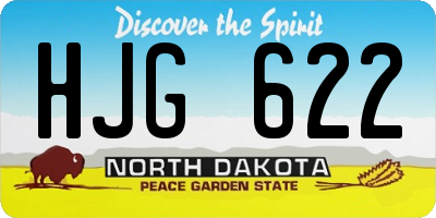 ND license plate HJG622