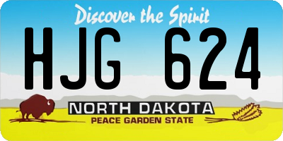ND license plate HJG624