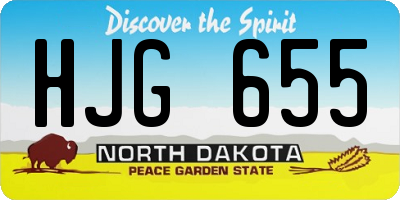 ND license plate HJG655