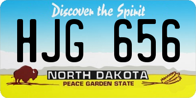 ND license plate HJG656